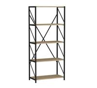 WELL HOME MOBILIARIO & DECORACIÓN Estantería Decorativa librería para SALÓN o RECIBIDOR, conglomerado recubierta melamina, en Color Roble Zafiro 150x64,2x30