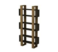 WELL HOME MOBILIARIO & DECORACIÓN Estantería Decorativa librería para SALÓN o RECIBIDOR, conglomerado recubierta melamina, en Color Nogal-Antracita 160x80x25,6