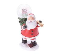 WELL HOME MOBILIARIO & DECORACIÓN Figura de Papá Noel Decorativa con Bola de Nieve 9,5x5,5x13cm - 2 Diseños (Surtido)