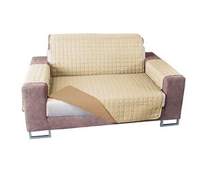 WELL HOME MOBILIARIO & DECORACIÓN Funda de sofá Versatile Antimanchas Reversible 4 Plazas Crudo y Arena