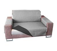 WELL HOME MOBILIARIO & DECORACIÓN Funda de sofá Versatile Antimanchas Reversible 4 Plazas Gris Claro y Gris Oscuro