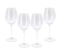 Juego de 4 Copas de vino de 380ml con diseño de rayas Ø6x22cm