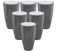 WELL HOME MOBILIARIO & DECORACIÓN Juego de 6 vasos gris WellHome.