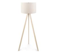 WELL HOME MOBILIARIO & DECORACIÓN Lámpara de pie con 70% MDF / 30% PVC FABRIC color Crema Roble