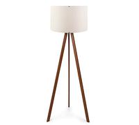 WELL HOME MOBILIARIO & DECORACIÓN Lámpara de pie con 70% MDF / 30% PVC FABRIC color Crudo Marrón