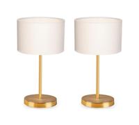 WELL HOME MOBILIARIO & DECORACIÓN Lámpara de sobremesa - Crema Oro, 13x35