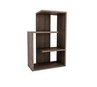 WELL HOME MOBILIARIO & DECORACIÓN Librería,100% Tablero de aglomerado rechapado en melamina, Color Nogal