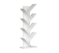 WELL HOME MOBILIARIO & DECORACIÓN Librería Compartimentos en v,100% Tablero de aglomerado rechapado en melamina, Color Blanco