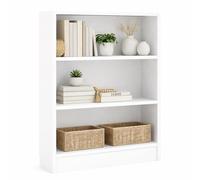 WELL HOME MOBILIARIO & DECORACIÓN Librería Estantería para Libros Turia con 2 estantes en Color Blanco de 80 x 27 x 108 cm