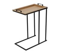 WELL HOME MOBILIARIO & DECORACIÓN Mesa Auxiliar con Bandeja extraíble de Estructura Negra 45x28x59cm