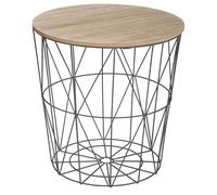 WELL HOME MOBILIARIO & DECORACIÓN Mesa Auxiliar de Metal Negro Kumi Ø40cm