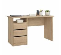 WELL HOME MOBILIARIO & DECORACIÓN Mesa Escritorio de Ordenador SIL Oak con 3 Cajones, Color Jackson Hickory, 110 x 49 x 76 cm