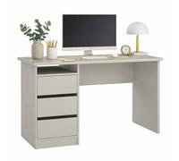 WELL HOME MOBILIARIO & DECORACIÓN Mesa Escritorio para Ordenador Tormes Cashmere con 3 Cajones en Color Cashmere 110 x 49 x 76 cm
