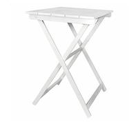 WELL HOME MOBILIARIO & DECORACIÓN Mesa Velador de Haya Plegable, Acabado en Blanco 70x50x76 cm