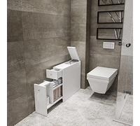 WELL HOME MOBILIARIO & DECORACIÓN Mueble de baño,100% Tablero de aglomerado rechapado en melamina, Color Blanco h.60