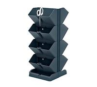 WELL HOME MOBILIARIO & DECORACIÓN Pack 2 maceteros Verticales Mini Cascade de plastico en Color Antracita 19,5 (Largo) x 11,4 (Ancho) x 47,5 (Alto) cm con 2 Tijeras de Jardin
