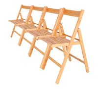 Well Home MOBILIARIO & DECORACIÓN - Pack 4 Sillas Bas en Madera de Haya, Aceite