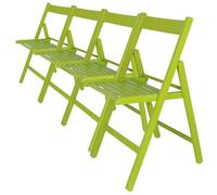 WELL HOME MOBILIARIO & DECORACIÓN - Pack 4 Sillas Bas en Madera de Haya, Verde