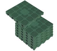 WELL HOME MOBILIARIO & DECORACIÓN Pack de 6 baldosas plásticas para suelo exterior en panal de 39x39x4,8 cm. Superficie total 0,9m2 Colección COMBI - Verde
