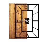 WELL HOME MOBILIARIO & DECORACIÓN Reloj de Pared Madera Decorativa Cuadrado