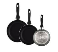 Well home set de 3 sartenes ø16ø20ø24cm de aluminio prensado en gris metalizado