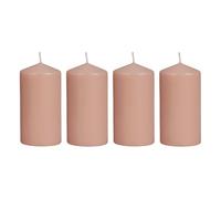 WELL HOME MOBILIARIO & DECORACIÓN Set de 4 Velas de cera en color Caramelo Ø5x10cm y 25h de combustión