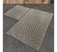 WELL HOME MOBILIARIO & DECORACIÓN Set de alfombras de baño (2 Piezas) visón