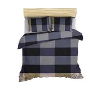 WELL HOME MOBILIARIO & DECORACIÓN Set de Funda nórdica + 2 Fundas Almohada 240x220 Gris Blanco Negro púrpura Crema