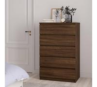 WELL HOME MOBILIARIO & DECORACIÓN SIL Cómoda 5 Cajones Narbonne Oak 77x50x121 cm/Cajonera de Madera para Dormitorio, Mueble Auxiliar con Gran Capacidad de Almacenaje