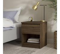WELL HOME MOBILIARIO & DECORACIÓN SIL Mesita de Noche 1 Cajón Narbonne Oak 41x40x50 cm/Mesa Auxiliar para Dormitorio con Estante Abierto y Diseño Moderno
