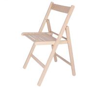 Well Home MOBILIARIO & DECORACIÓN Silla Bas en Madera de Haya, Acabado SIN Barniz, 43x47x79 cm