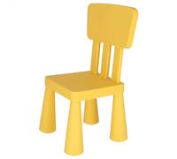 WELL HOME MOBILIARIO & DECORACIÓN Silla Infantil Amarilla en plástico Fuerte y Resistente, L:38 cm x F:35 cm x H:67 cm