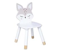 WELL HOME MOBILIARIO & DECORACIÓN Silla Infantil con Respaldo en Forma de Zorro - 28 x 28 x 52,5 cm