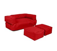 WELL HOME MOBILIARIO & DECORACIÓN Sillón 2 pl + puf niños Rojo