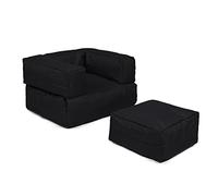 WELL HOME MOBILIARIO & DECORACIÓN Sillón + puf para niños para Exteriores Negro
