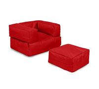WELL HOME MOBILIARIO & DECORACIÓN Sillón + puf para niños para Exteriores Rojo