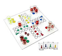 WELL HOME MOBILIARIO & DECORACIÓN Wellhome Juego de Parchís con Vasos de chupito, HG123