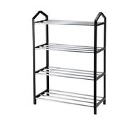 Well Home Organizador de Zapatos de 4 Capas con Estructura de Hierro y plástico para un Almacenamiento eficiente
