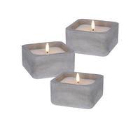 Pack 3 Velas LED cuadrarda gris