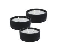 Well home - pack 3 velas led redondada negro