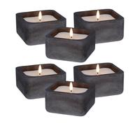 Well home - pack 6 velas led cuadrada negro