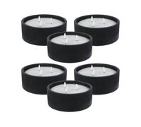Well home - pack 6 velas led redonda negro