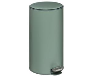 WELL HOME - Papelera / cubo de basura / contenedor de residuos con pedal 30L Retro verde delta