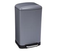 WELL HOME - Papelera/cubo de basura/contenedor de residuos con pedal Antracita 30L