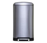 WELL HOME - Papelera/cubo de basura/contenedor de residuos con pedal de metal 30 L