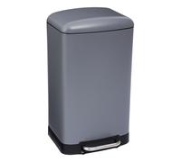 WELL HOME - Papelera / de basura / contenedor de residuos con pedal Antracita 30L