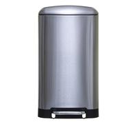 WELL HOME - Papelera/cubo de basura/contenedor de residuos con pedal de metal 30 L