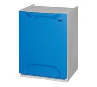 Well home papelera reciclaje en polipropileno color azul, depósito 20l