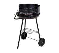 Well Home Parrilla de Carbón para Barbacoa de 40 cm - Tamaño Compacto, Grosor Resistente y Accesorios Prácticos incluidos
