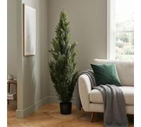 Well Home Planta Artificial Decorativa Grande Realista para Interiores: Cedro Artificial de 150cm